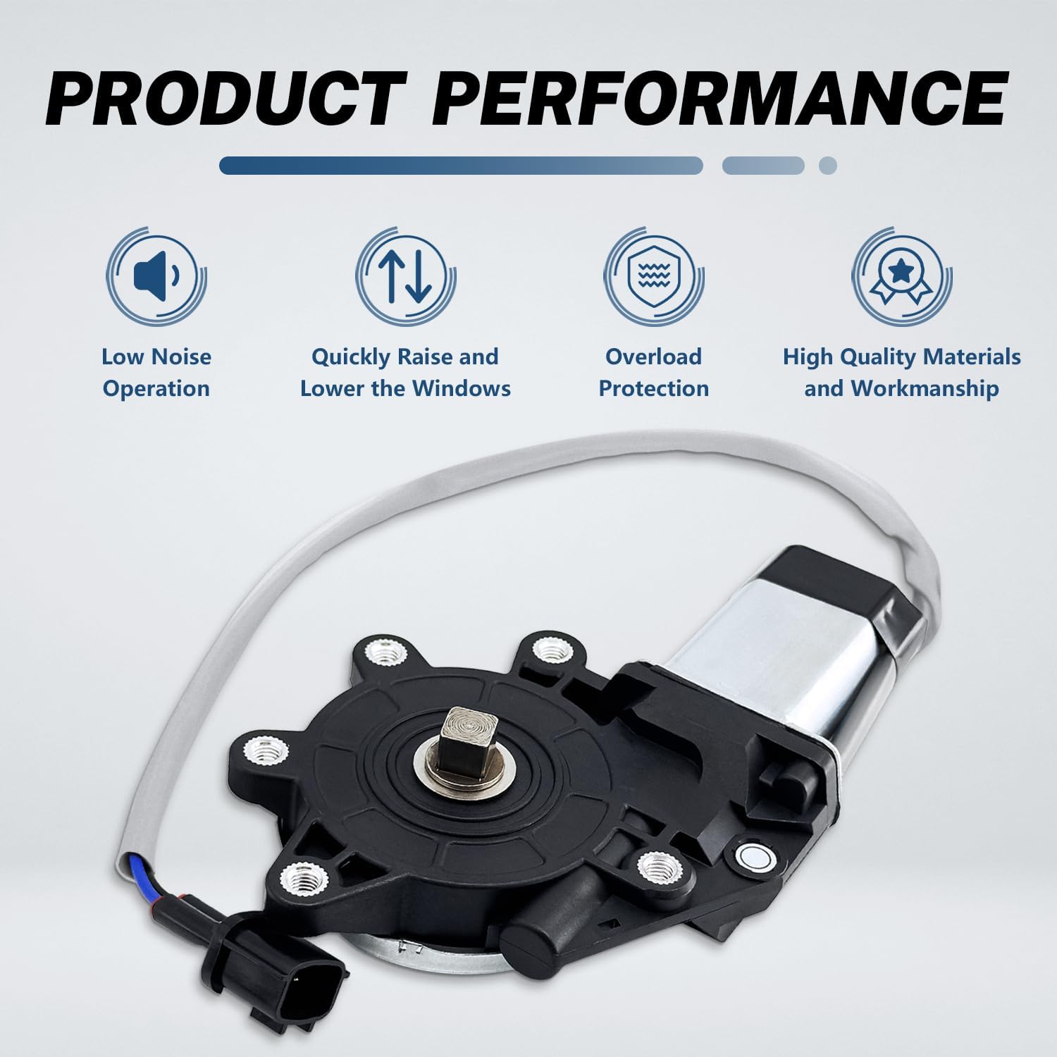 KELOKE Power Window Motor Compatible with Nissan Altima 02-06/Sentra 00-06/Versa 07-13/Frontier 05-19/Pathfinder 05-06/Murano 03-07, with a 2-Pin Plug, Front Passenger Side, Replace# 80730EA005