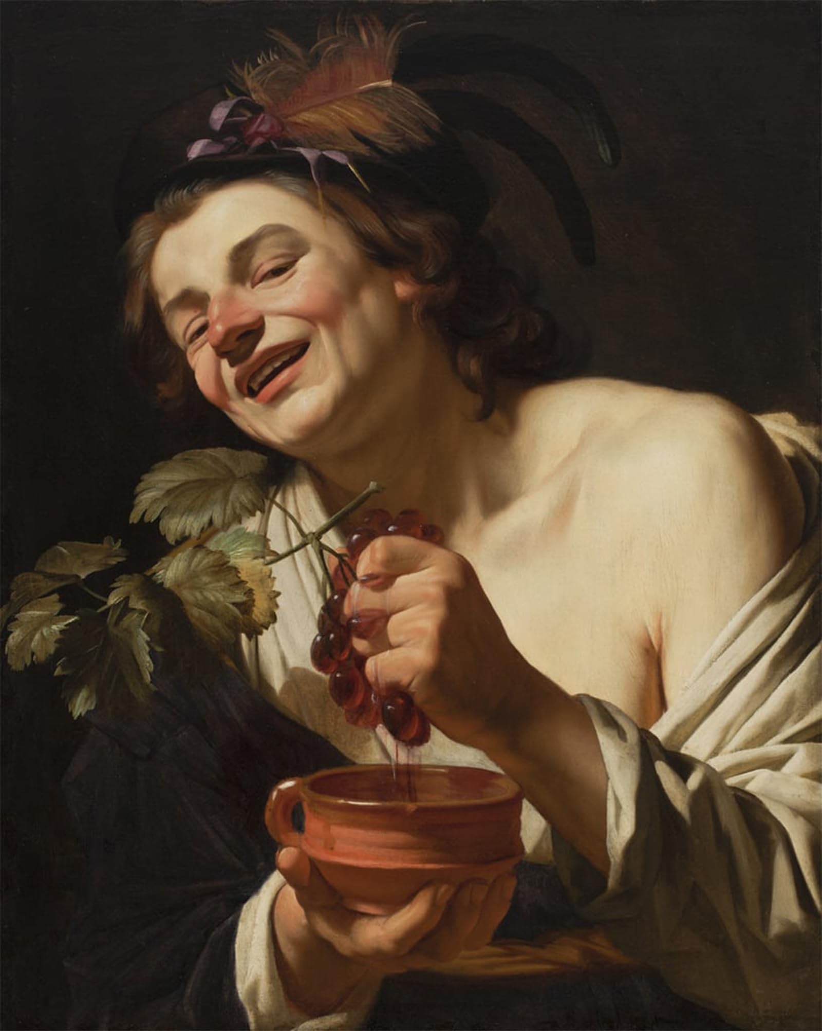 Pintura mural en lienzo de Gerrit Van Honthorst (60x90cm) para decoración de dormitorio 5