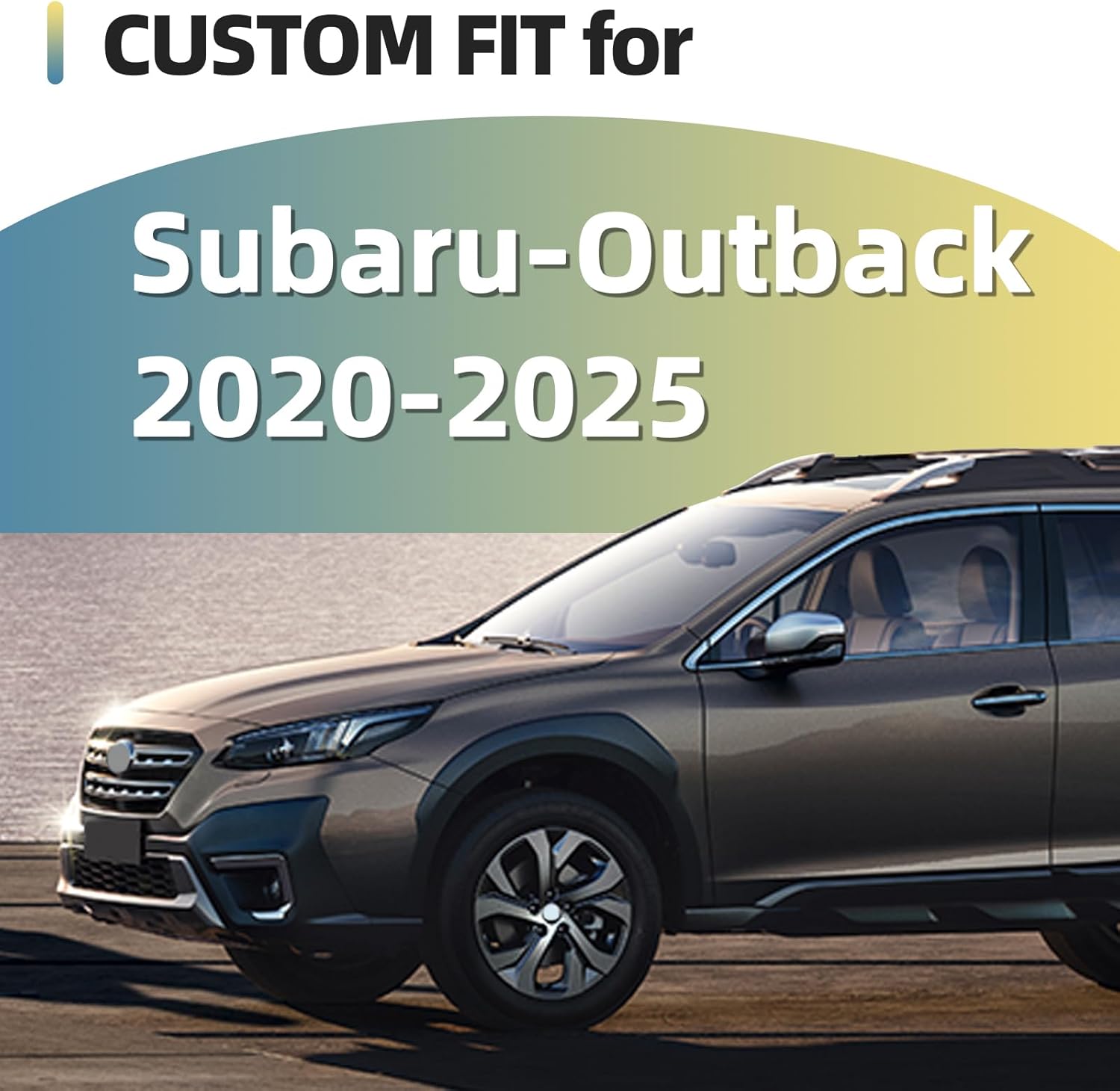 8pcs Glossy Black Exterior Door Window Pillar Posts Molding Cover Panel Trim Stickers Side Door Window Cover Trim Kits for Subaru Outback 2020-2023 2024 2025 Accessories