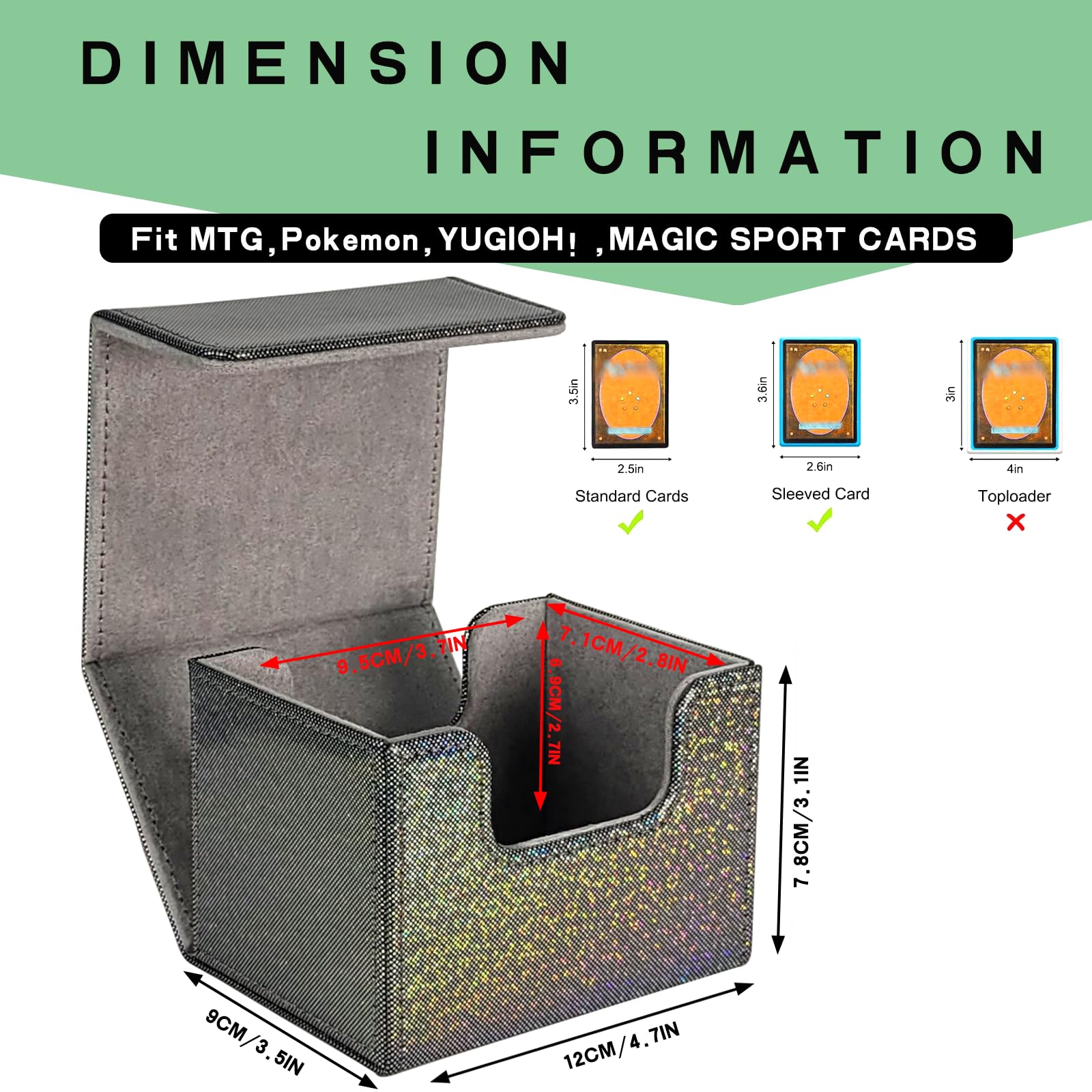Amazon.com: Dmoicols Trading Card Storage Box Leather Card Decck