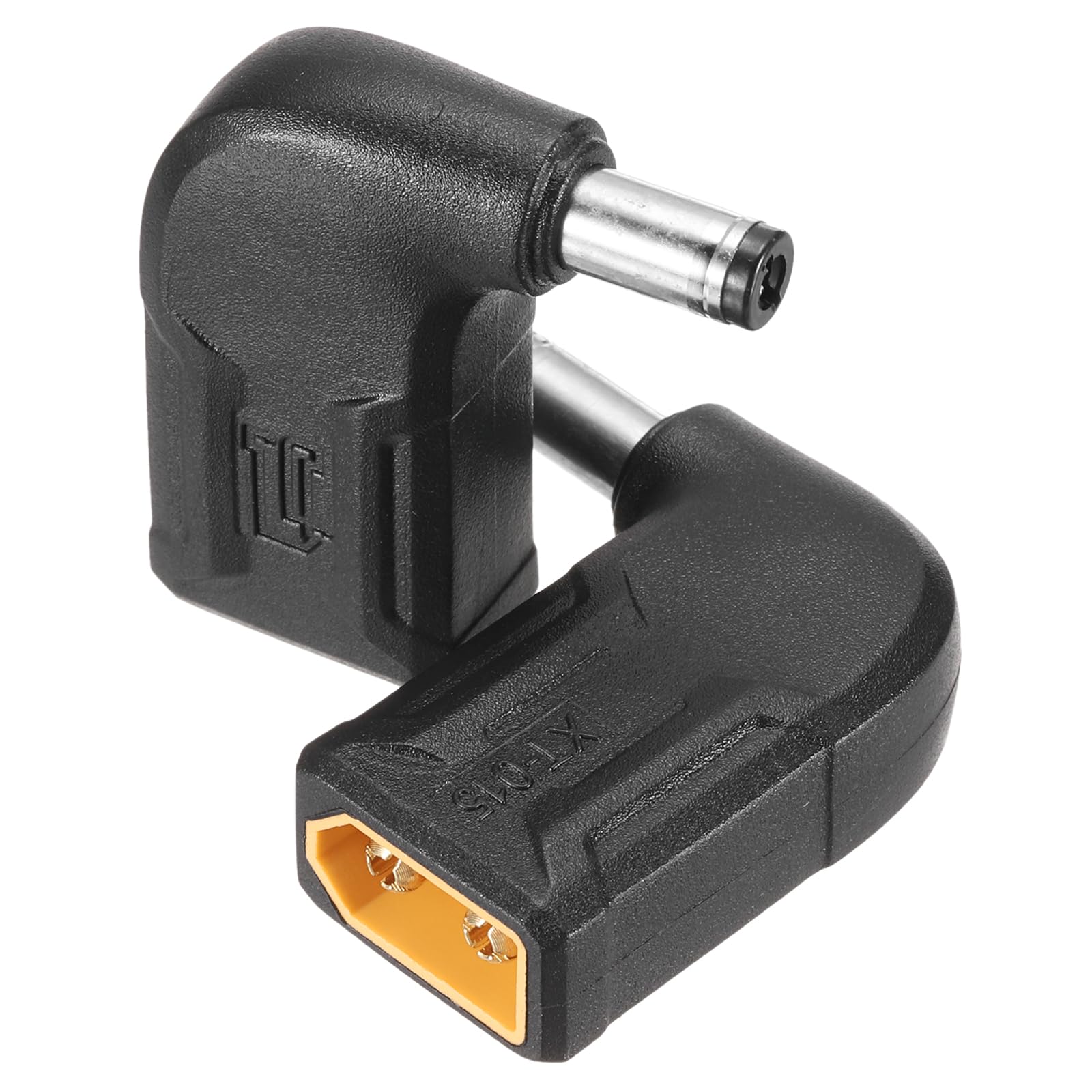 sourcing map 2 Pack XT60 Adapter, XT60 Male to DC5521 Male Side Bend 5.5 x 2.1mm Wireless Adapter, XT60 Connectors Wireless for Solar Panel, Laptop Power Supply