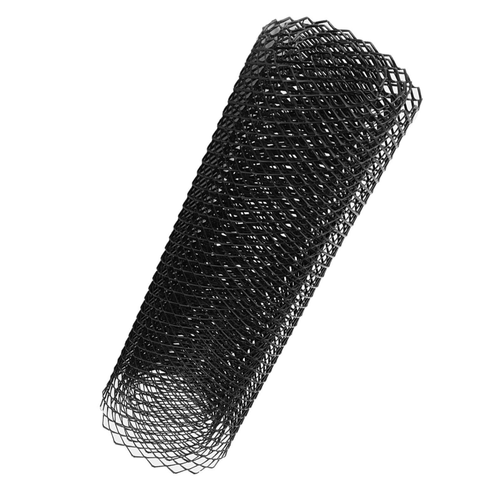 Griglia per auto, nera per auto, 120 x 40, Dioche 8 x 16 mm, in lega di alluminio, griglia per auto, griglia a rete per paraurti e paraurti rombico, universale
