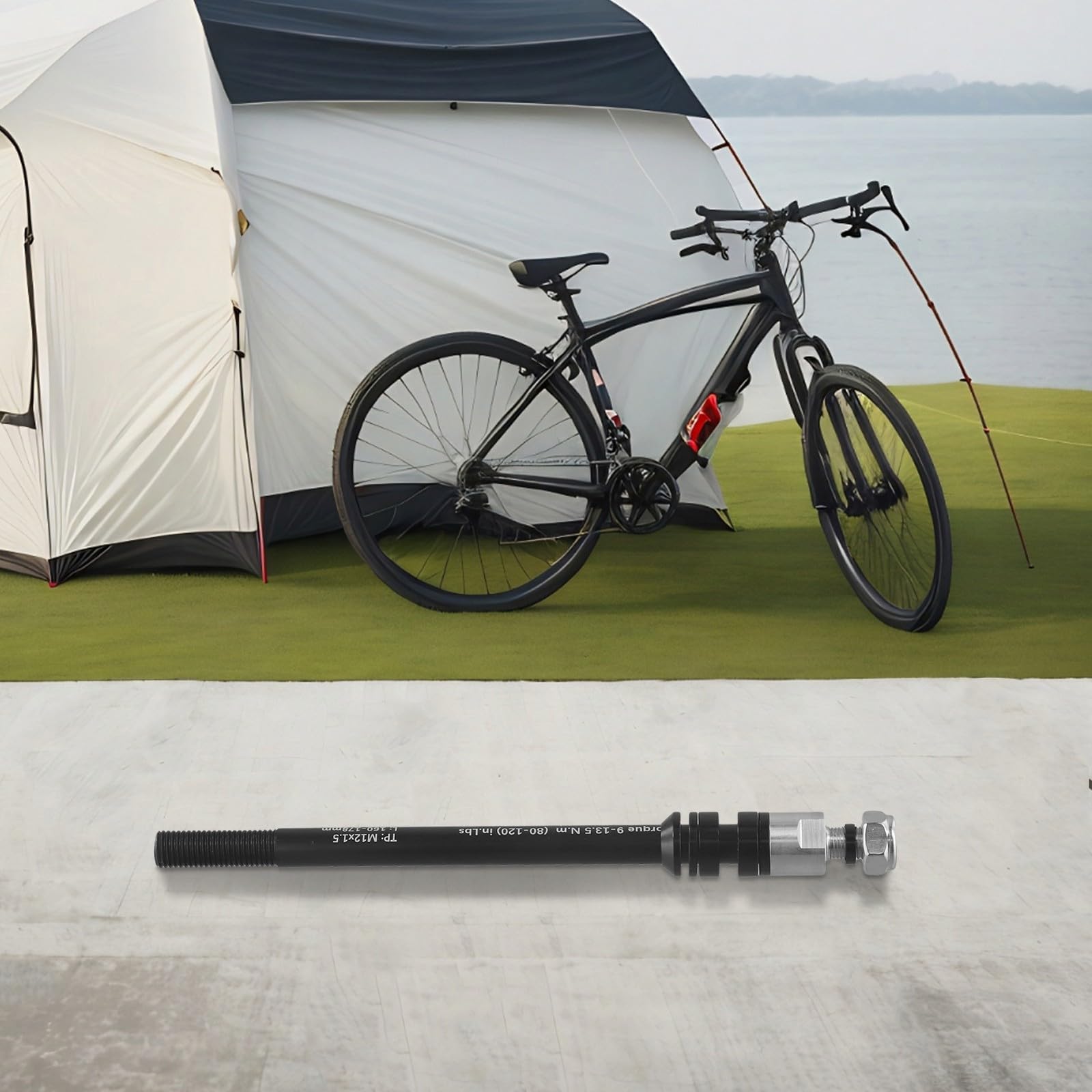 Bike Trailer Thru Axle Adapter Front Fork Quick Release Conversion Kit With Aluminum Gaskets,For 160-178mm Mountain Bike Frame P1.0(P1.5)