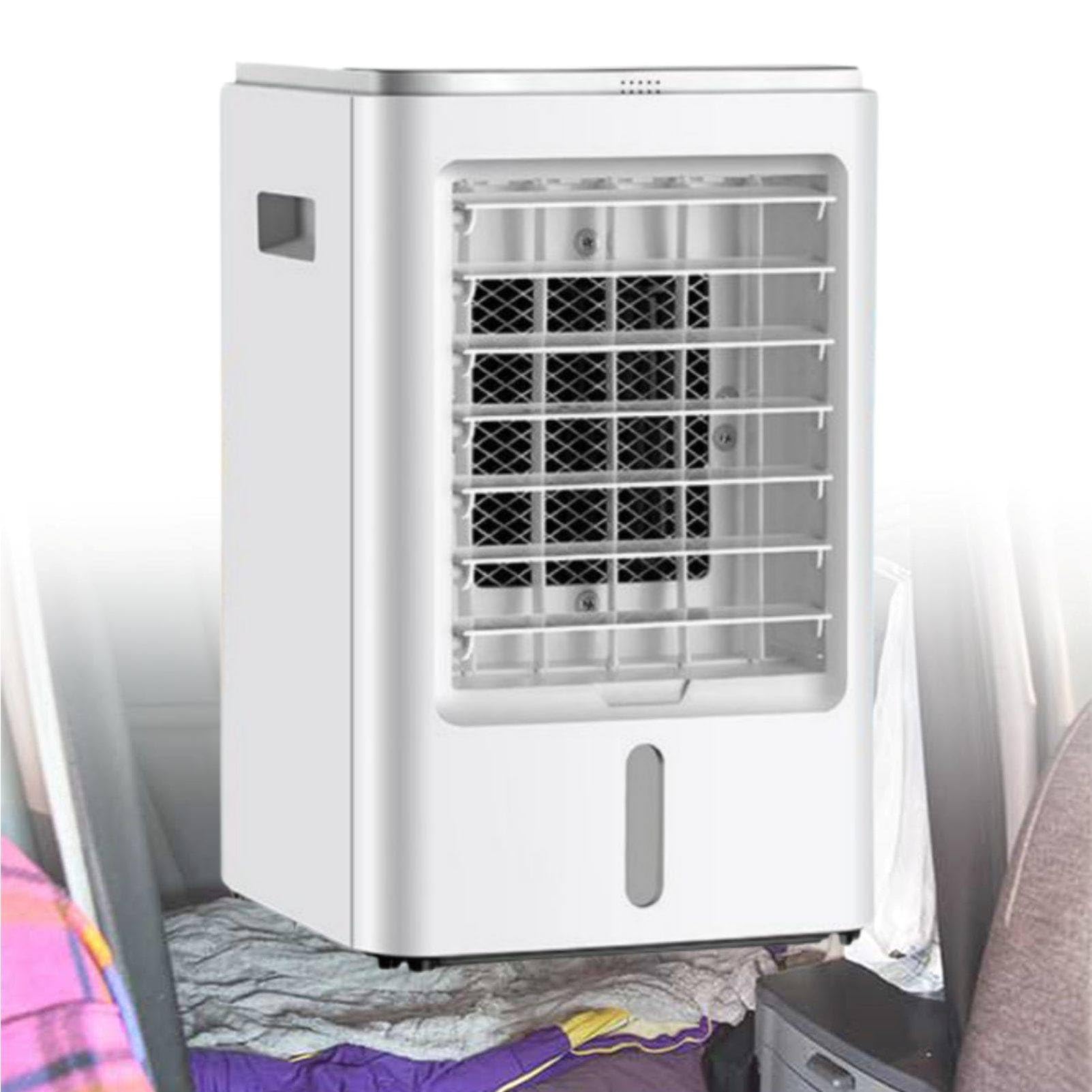 MhWrughts 12V/24V Portable Evaporative Air Conditioner, 4-in-1 Cooling Fan with Humidification and Air Purification for Truck Sleeper Cab, RV and Home car-12V