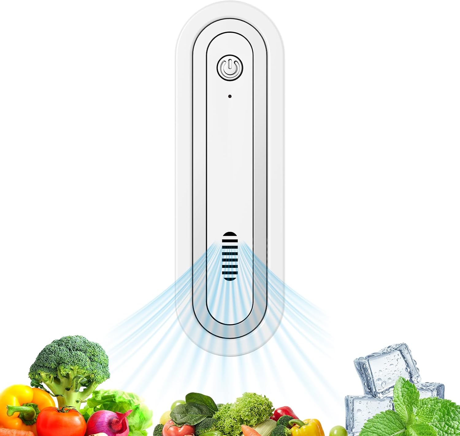 Fridge Deodorizer, Rechargeable with Dual Modes & Compact Design for Refrigerator, Car, Shoe Cabinet to Eliminate Odors and Keep Air Fresh (Silver)