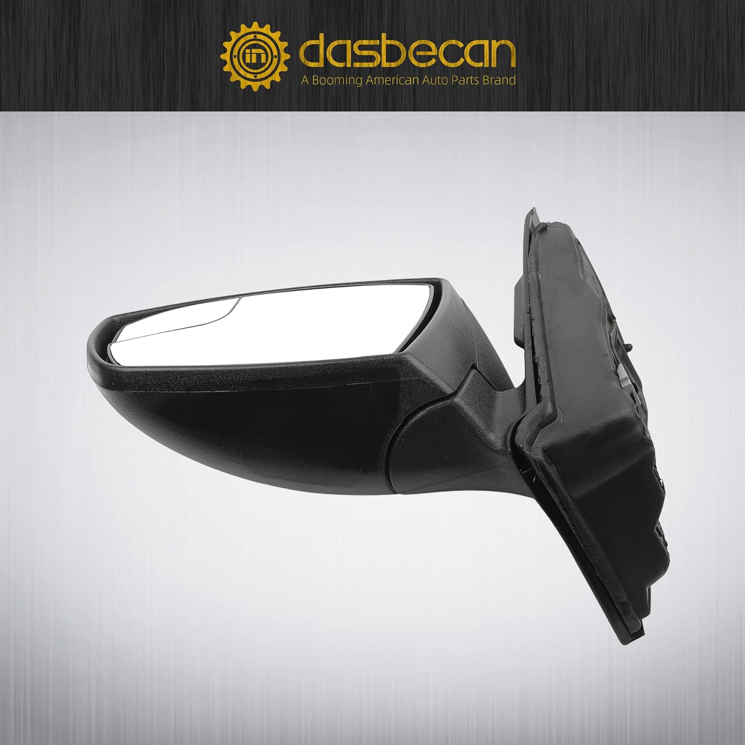 Dasbecan 3Pins Driver Left Side Mirror Assembly Compatible with 2013-2016 Ford Escape S with Power Adjustment Glass/Manual Folding/Blindspot Mirror Matte Black Cover Replace# FO1320434