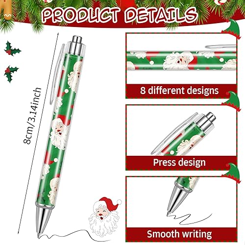 Miniatura 2 de 32 Pcs Christmas Mini Notepads with Pens Set North Pole Spiral Notepads Official Santa Delivery Pens Xmas Memo Notebooks Ballpoint Pen for Kids Xmas