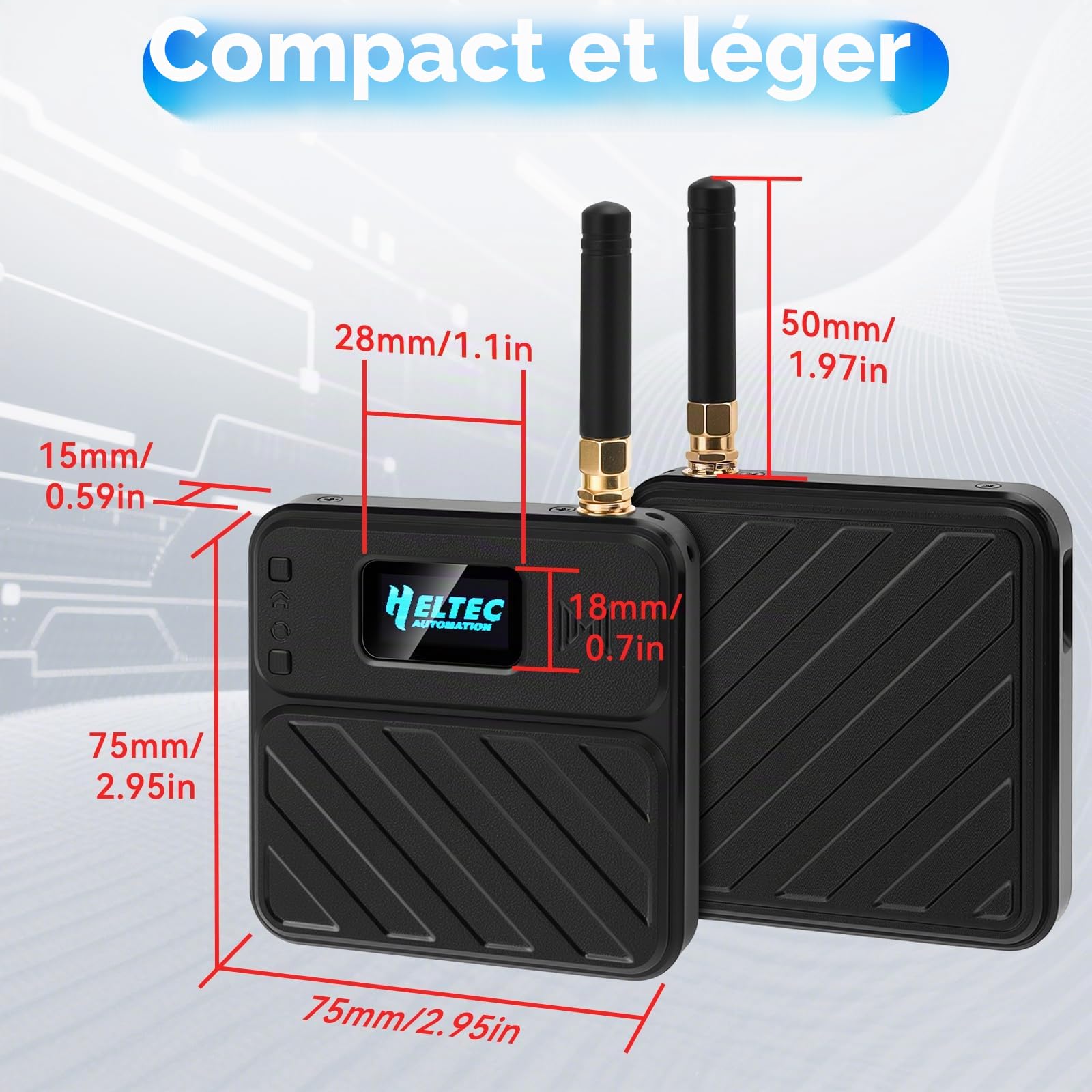 ESP32 LoRa V3 Carte de développement avec antenne 915 MHz + batterie 1100 mAh + boîtier Meshtastic, ESP32-S3 SX1262 Écran OLED WiFi Bluetooth intégré pour Arduino LoRaWAN IOT (N32 Plus