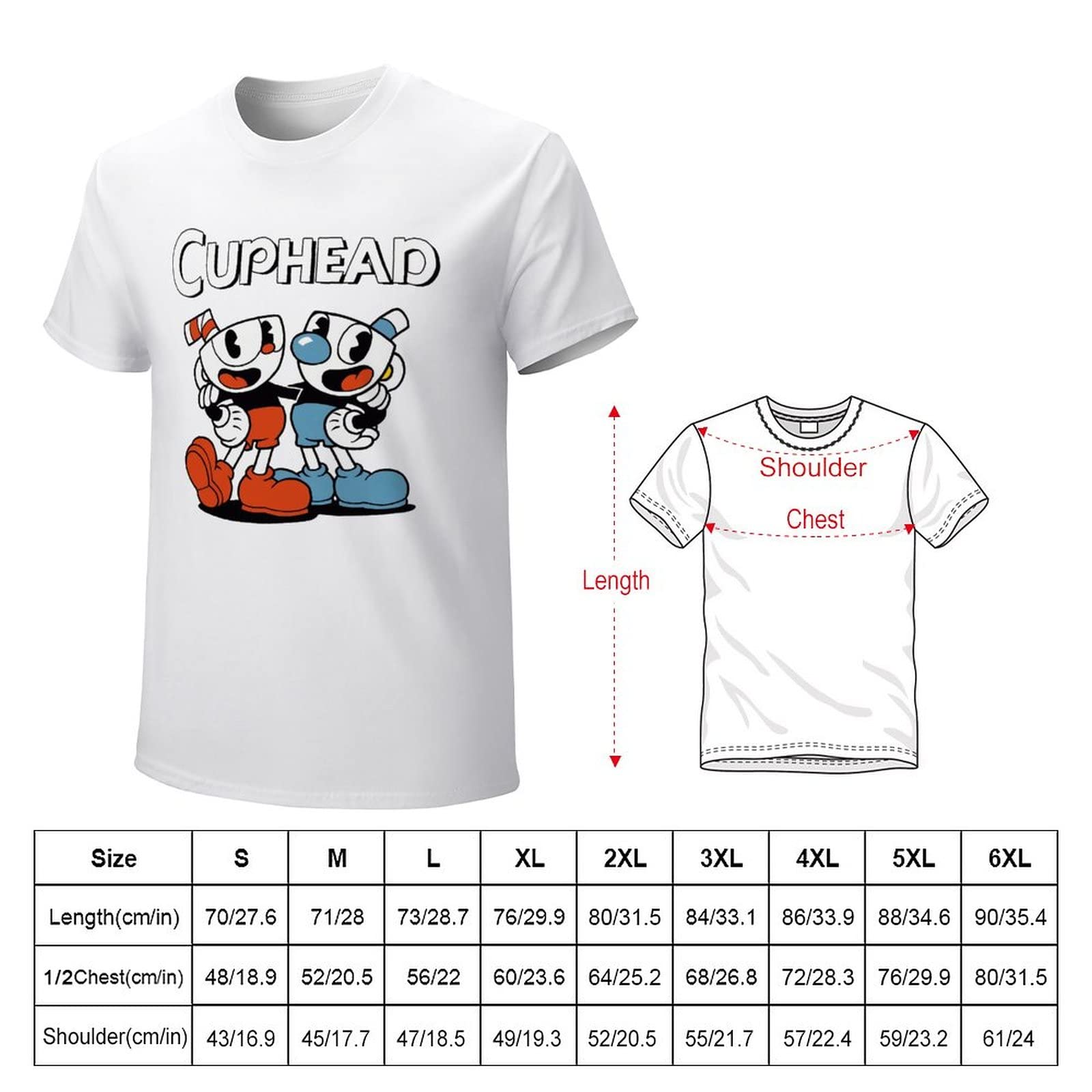 Amazon.co.jp: Tシャツ 半袖 カップヘッド Cuphead インナーシャツ 