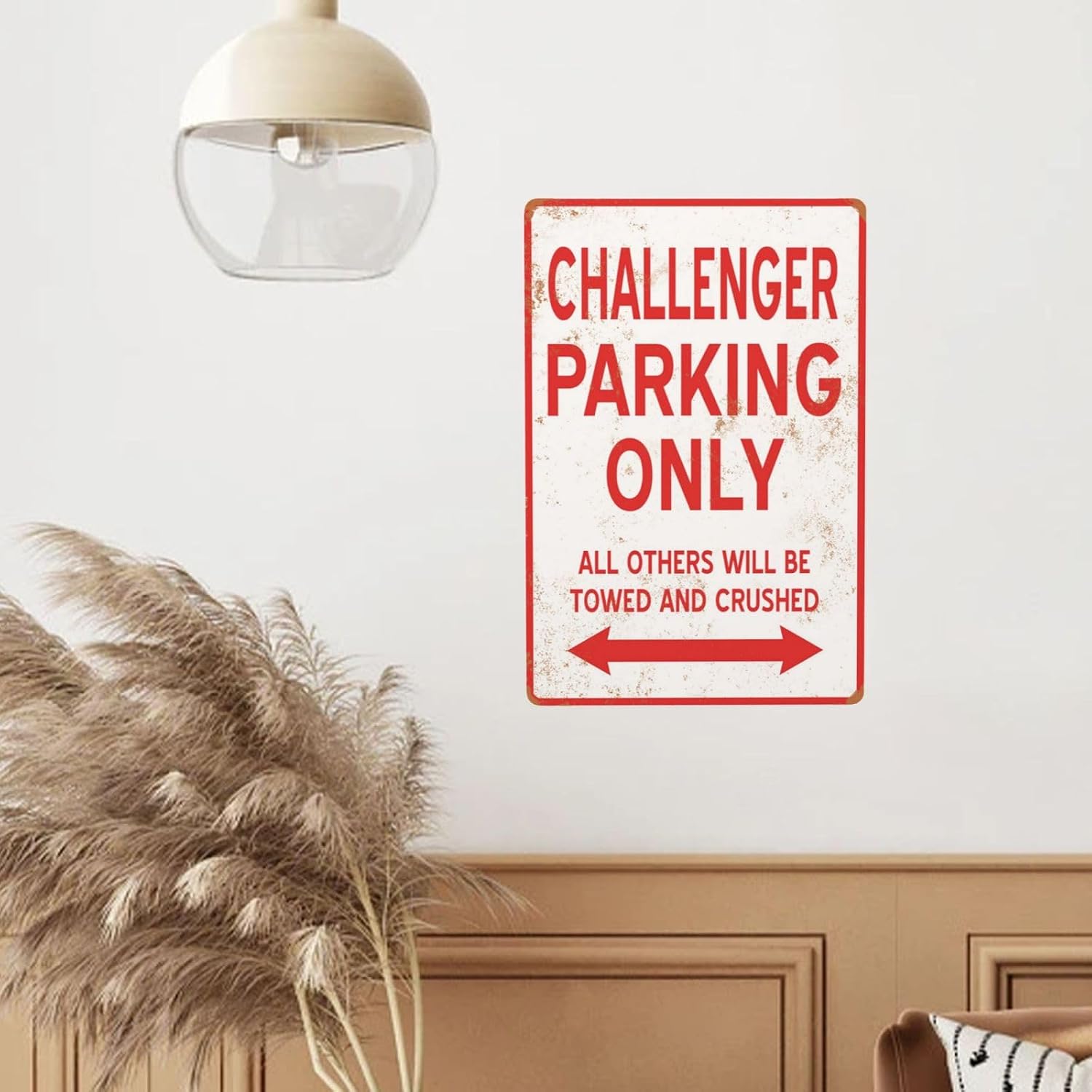 Metal Signs Aluminum Sign, Challenger Parking Only Reserved-Parking Chic Vintage Tin Signs 8 X 12 Inches, Retro Rusty Traces, Classic Designs, Stylish Funny, Versatile Decor Home Wall Art Gifts