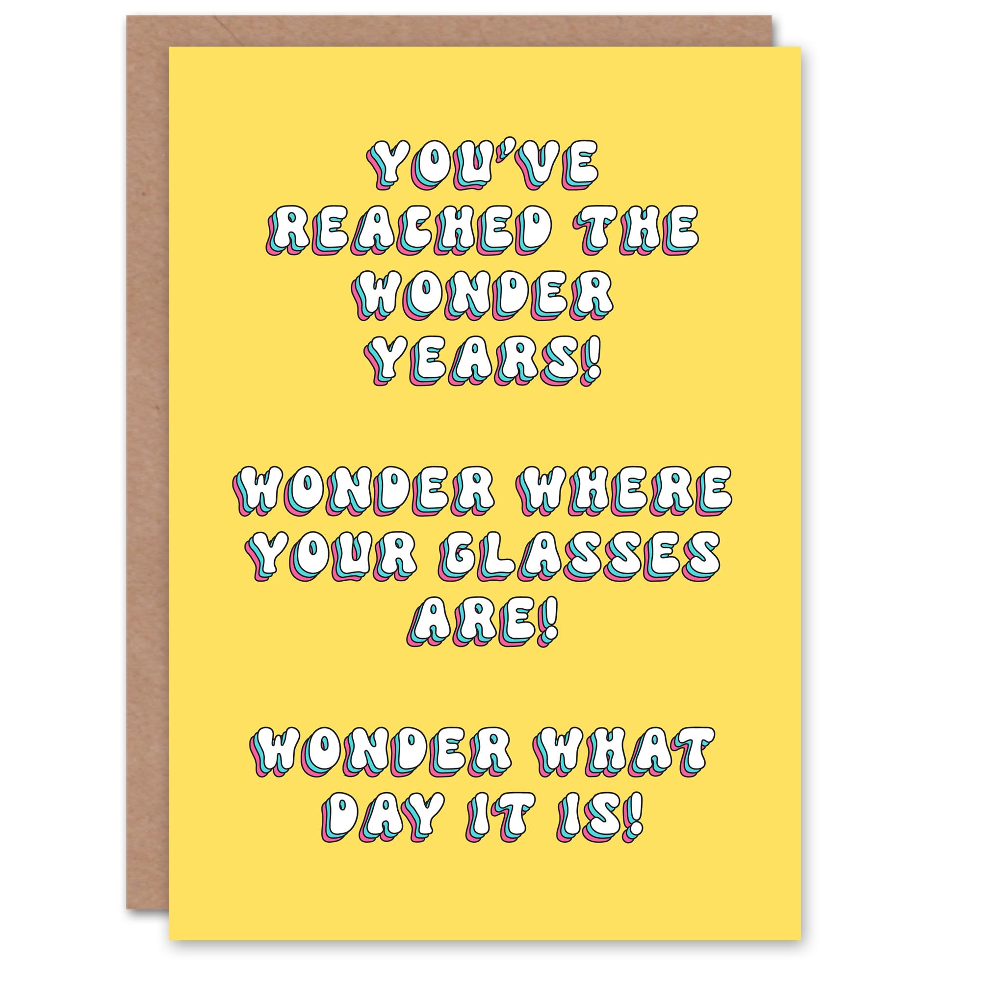 Artery8 Greeting Card Reached The Wonder Years Funny Old Age Joke For Her Woman Wife Gran Mum Sister Birthday Card