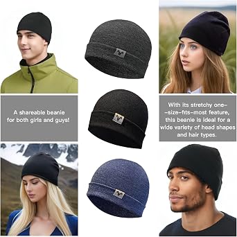 MERINNOVATION Merino Wool Beanie Hats for Men and Women - Unisex 100% Merino Wool Beanie Cuff Cap Adult Warm Winter Hat
