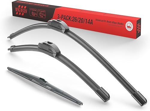 Limpiaparabrisas delantero de 26 a 20 pulgadas con limpiaparabrisas trasero de 14 pulgadas de repuesto para Chrysler Pacifica 2021, 2020, 2019,