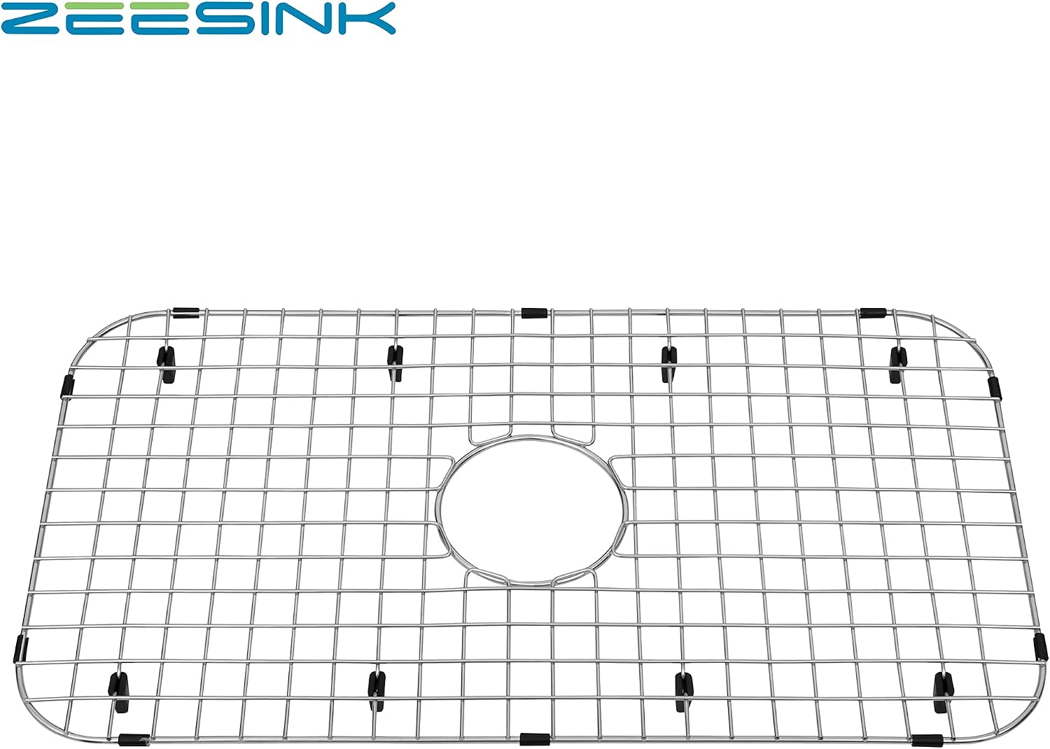 Kitchen Sink Grid,26" X 14 3/8" Sink Protectors for Kitchen Sink,Stainless Steel Sink Grate with Center Drain