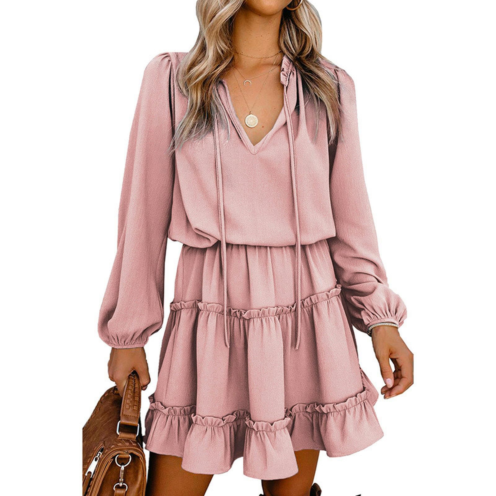 Jupe courte d'été style américain pull ample coupe genou amincissante rose