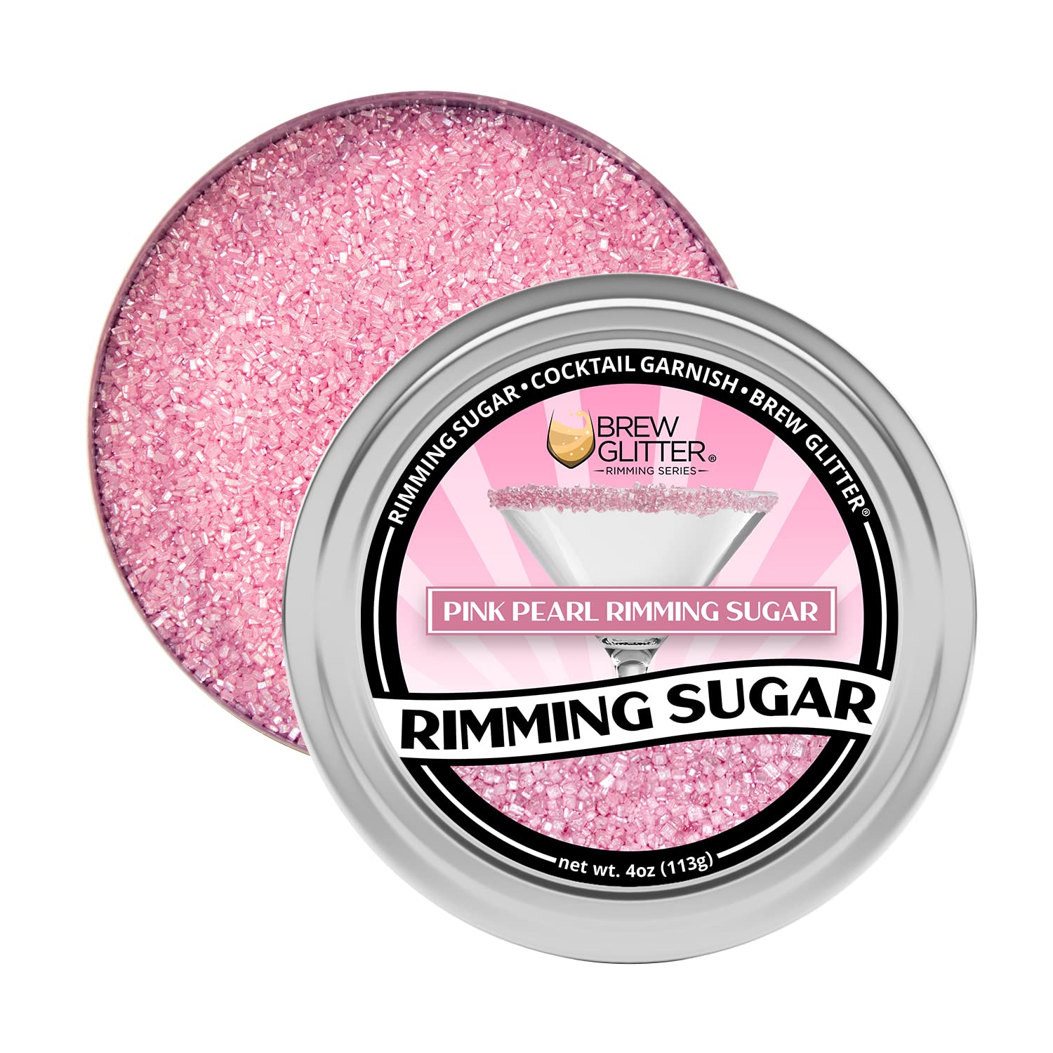 Prime Refill Bundle - Purple Pearl and Pink Pearl Rimming Sugars (4oz, 2x Tins) for Cocktails, Mocktails, Beverages and Soft Drinks! image 5