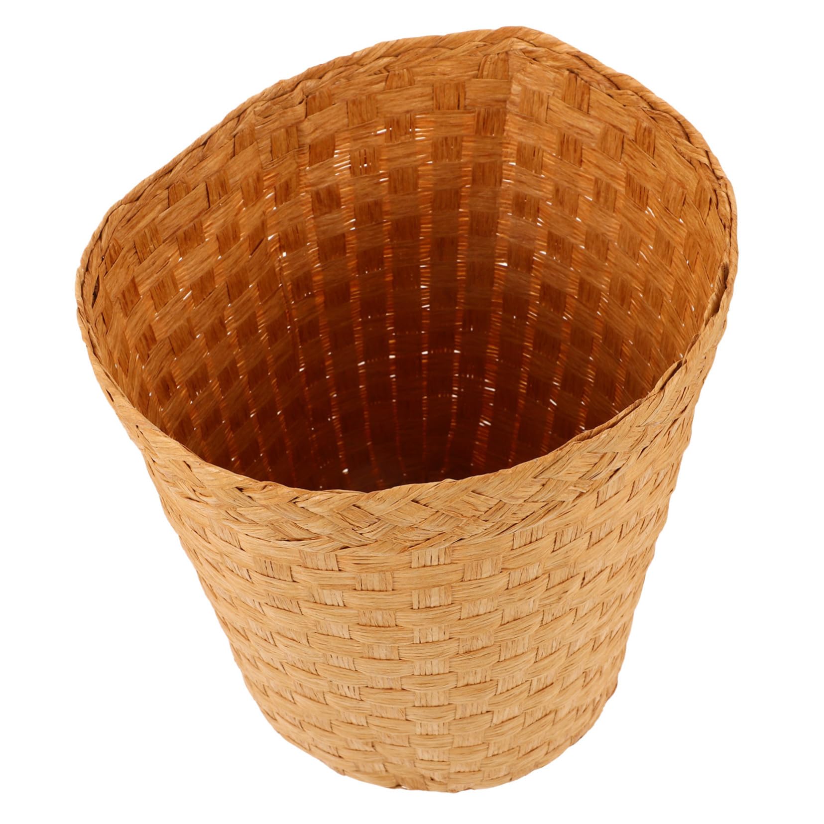 Poubelle en bambou de couleur bois clair Toyvian aux finitions épurées haut de gamme