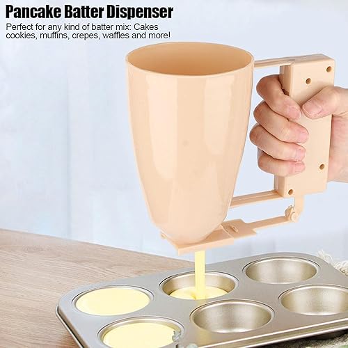 Miniatura 7 de Dispensador de masa para panqueques para el hogar, para panqueques, cupcakes, crema, taza de medición, herramientas para hornear para gofres,