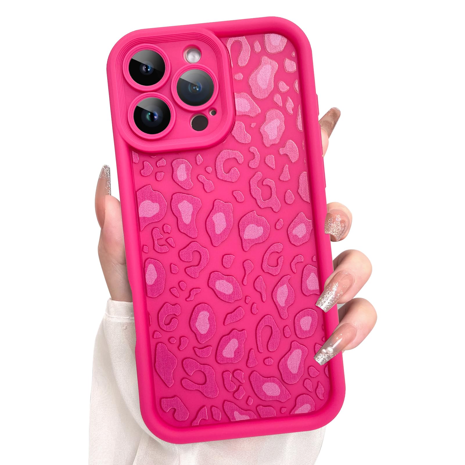 KANGHAR Case for iPhone 16 Pro Leopard Printed Pattern Cute Cheetah Phone Case Soft TPU Shockproof Protective Cover for iPhone 16 Pro 6.3 Inch Hot