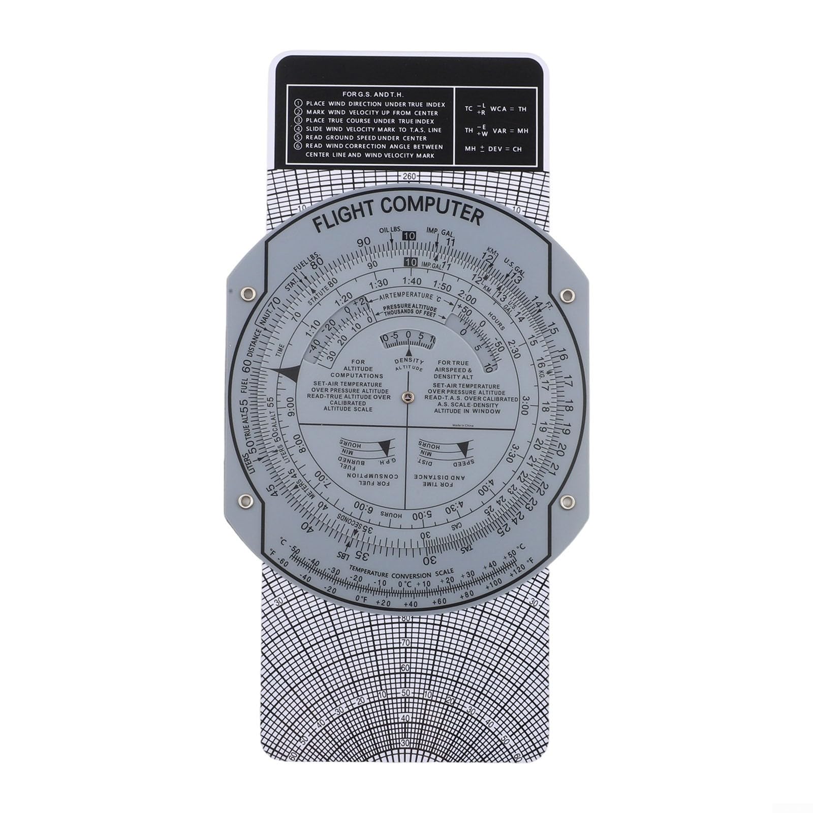 E6B Flight Computer Aviation Plotter Slide Rule Pilot Training, Transparent ABS Navigatio…