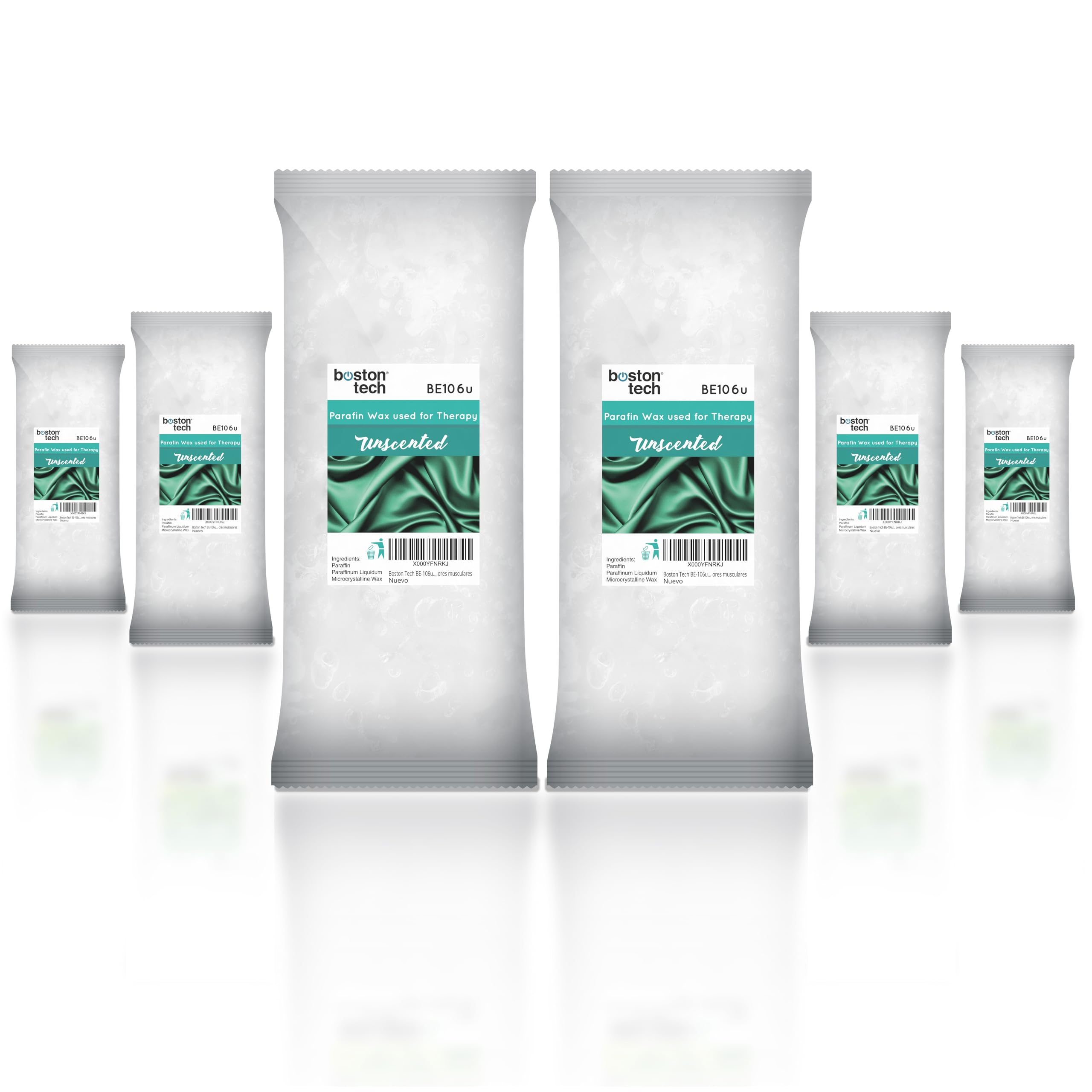 Paraffinwachs für Hände Füße Boston Tech® Antioxidative + Hydratisiert+ Nährt+ Ästhetisch | Ideal für jedes Paraffinbad | 6 Blöcken à 450g One duft