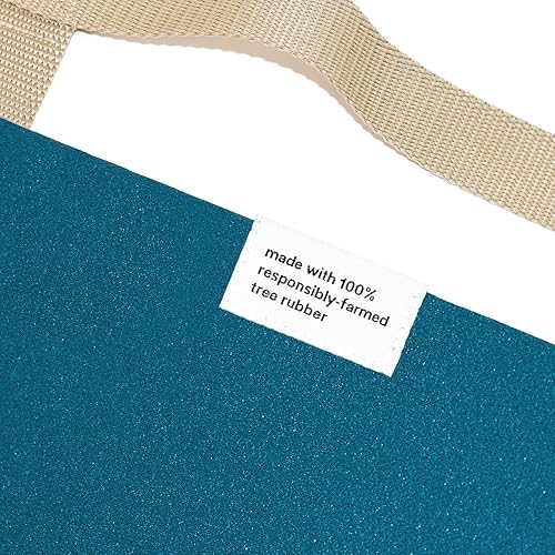 Miniatura 3 de Yogo Esterilla de yoga de viaje plegable ultraligera con correas adjuntas, goma vegetal certificada FSC, agarre pegajoso, antideslizante, la mejor