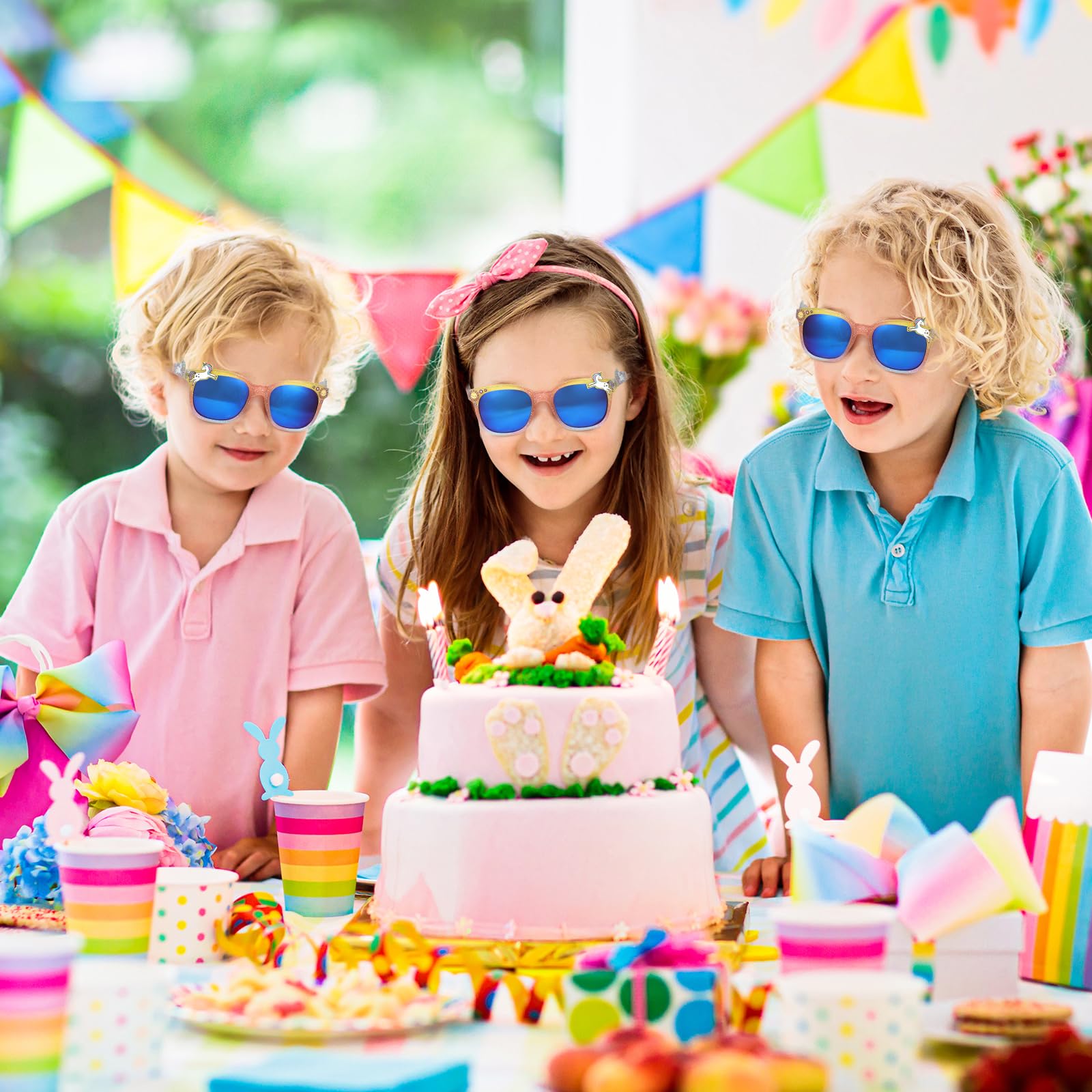 Hifot Okulary przeciwsłoneczne dla dzieci, dziewczęce, chłopcy, brokatowe, tęczowe, jednorożec, okulary przeciwsłoneczne dla dzieci, kolorowe okulary przeciwsłoneczne dla dziewczynek w wieku 3-10 lat,