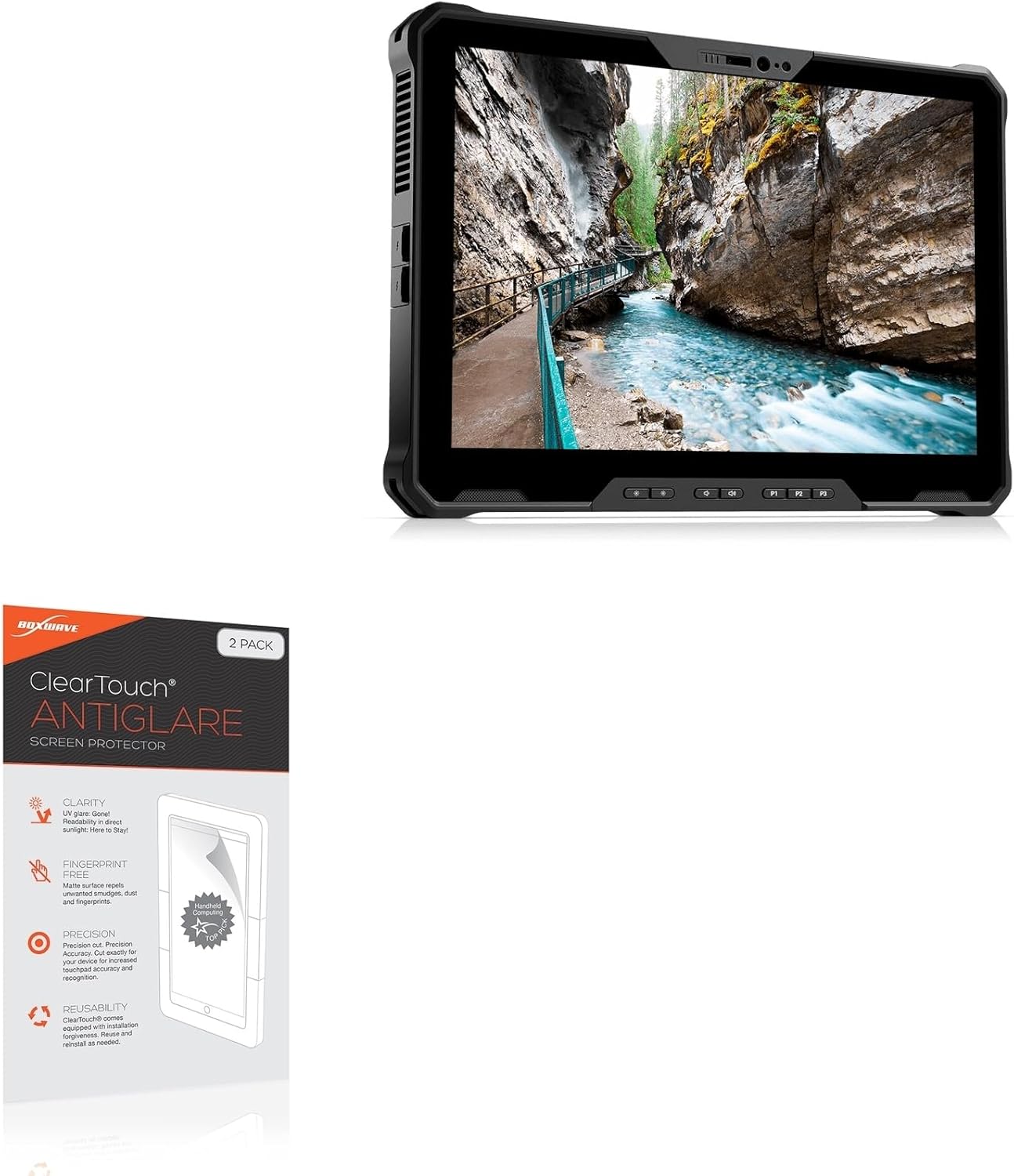 BoxWave Screen Protector Compatible with Dell Latitude 7230 Rugged Extreme Tablet - ClearTouch Anti-Glare (2-Pack), Anti-Fingerprint Matte Film Skin