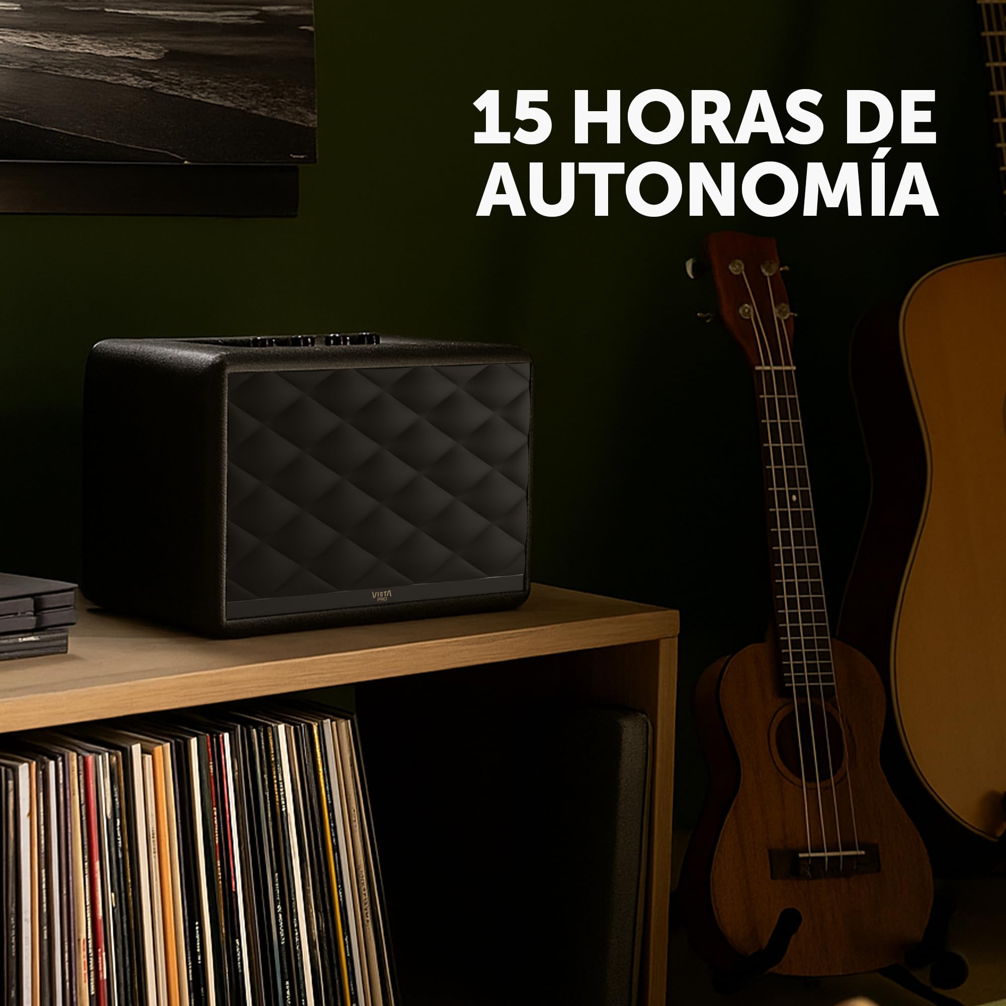 Vieta Pro Adagio Enceinte portable Bluetooth 5.3 Vintage avec batterie 10 h, TWS, IPX7, USB et True Wireless. Haut-parleurs blancs sans fil rétro
