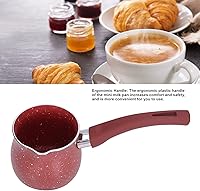 Vista 3 de Mini cacerola antiadherente para leche, calentador de mantequilla de 0.5 cuartos de galón con un solo mango, pequeña olla para hervir café