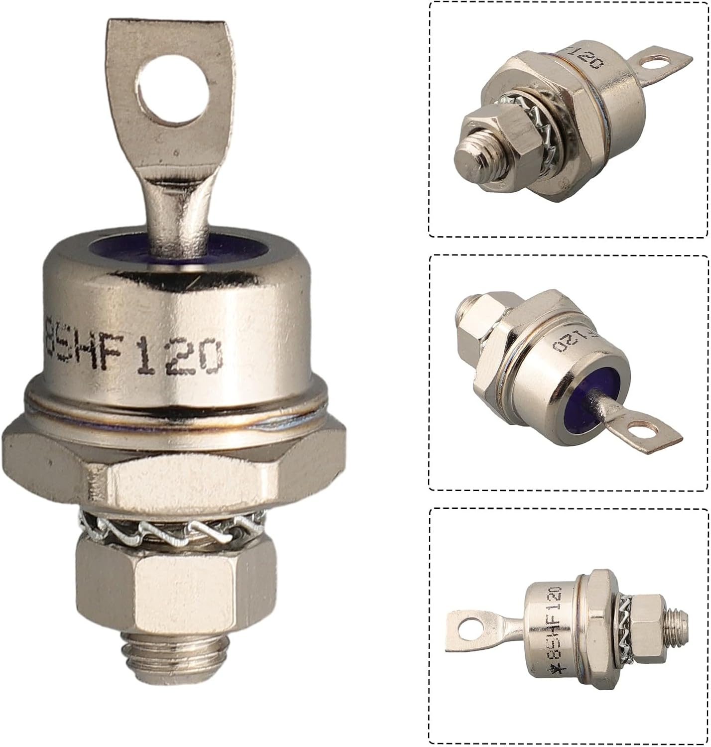 Stud Mount Diode Rectifier 1200V with High Surge Current, 85A/40A/25A Positive Cathode and Negative Anode Versions for Battery Charging, Power Supplies, Welding Machines(70HFR 120)