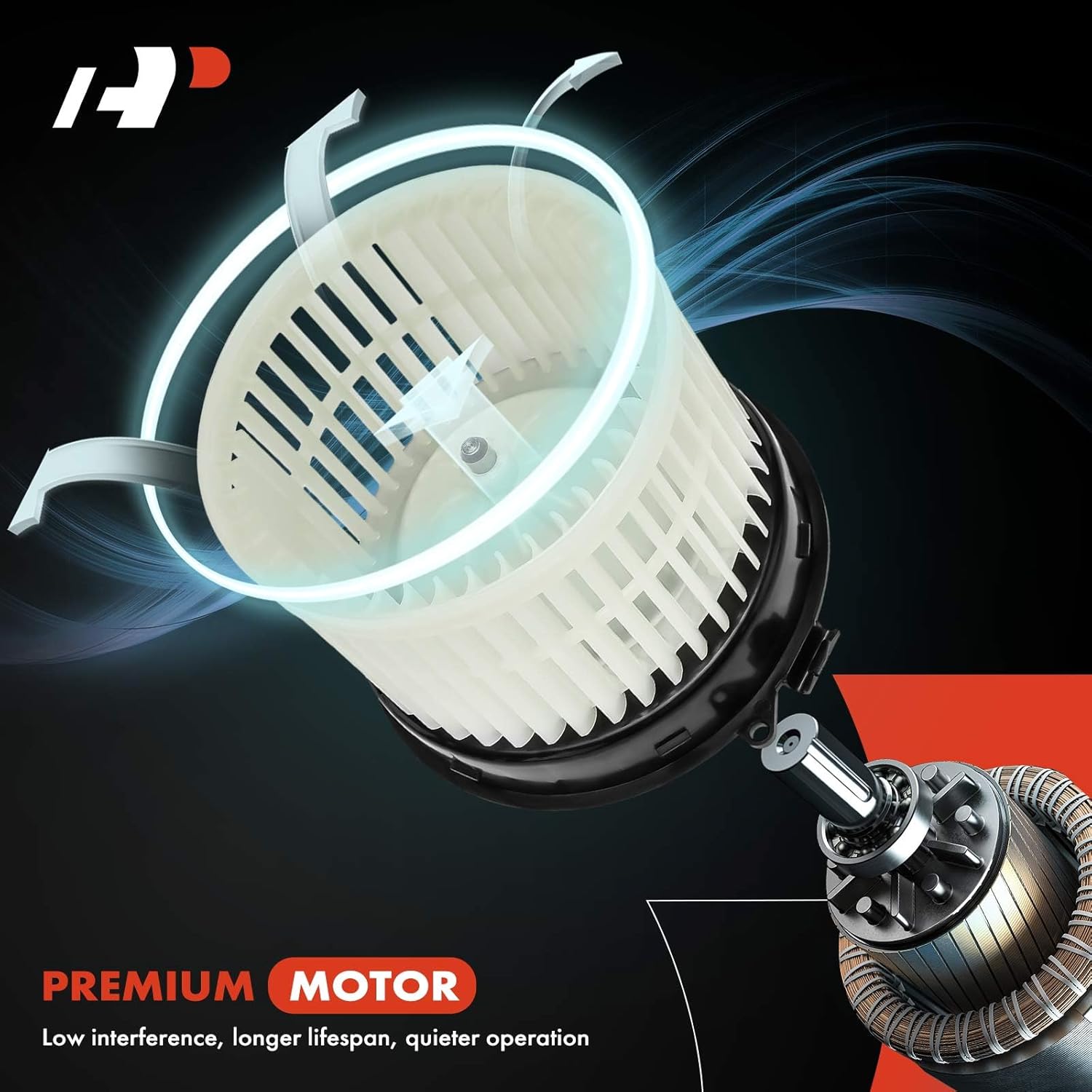 A-Premium Front HVAC A/C Heater Blower Motor Compatible with Nissan Versa 2012-2019, Versa Note 2014-2019, with Fan Cage