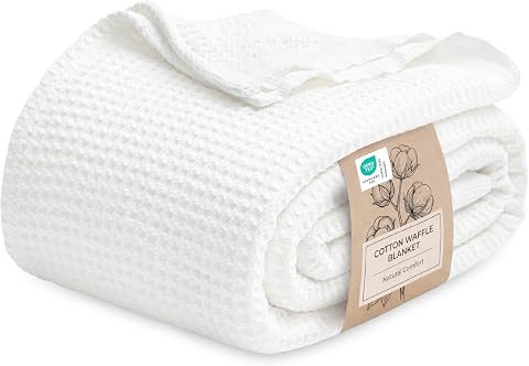Bedsure 100% Cotton Blanket Queen Size for Bed