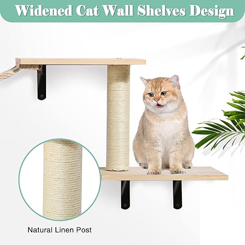 Miniatura 5 de Estantes de pared para gatos, estantes para pared, muebles de pared para gatos, 1 casa de condominios para gatos, 2 estantes de pared para gatos, 1