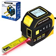 4-in-1 Laser Tape Measure, 328FT Laser Distance Meter with 16FT Tape