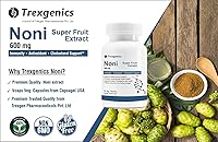 Vista 4 de PUB Trexgenics NONI Extracto 600 mg Inmunidad Premium, Antioxidante, Apoyo al Colesterol (60 Vcaps) (1)