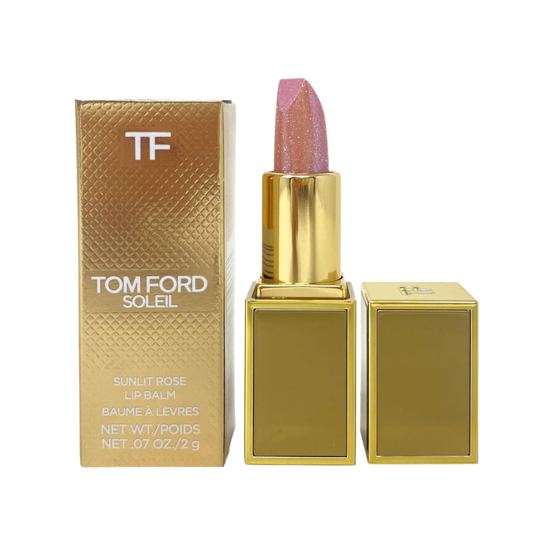 Soleil Sunlit Rose Mini Lip Balm - 01 Sunlit Rosy (Sheer Pink) - 0.07 oz / 2 g
