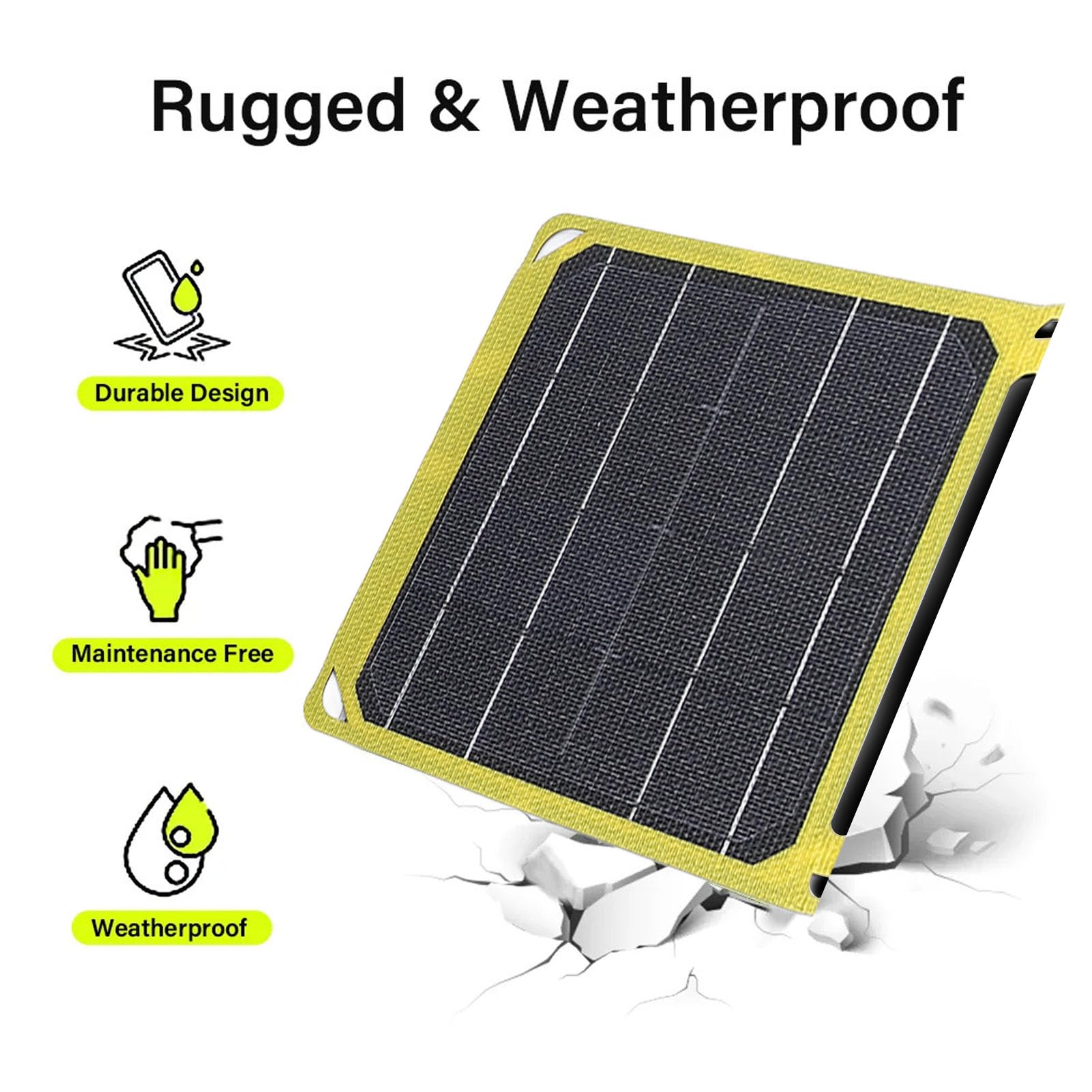 Panneau Solaire Pliable 40W, Chargeur USB-C DC pour Camping