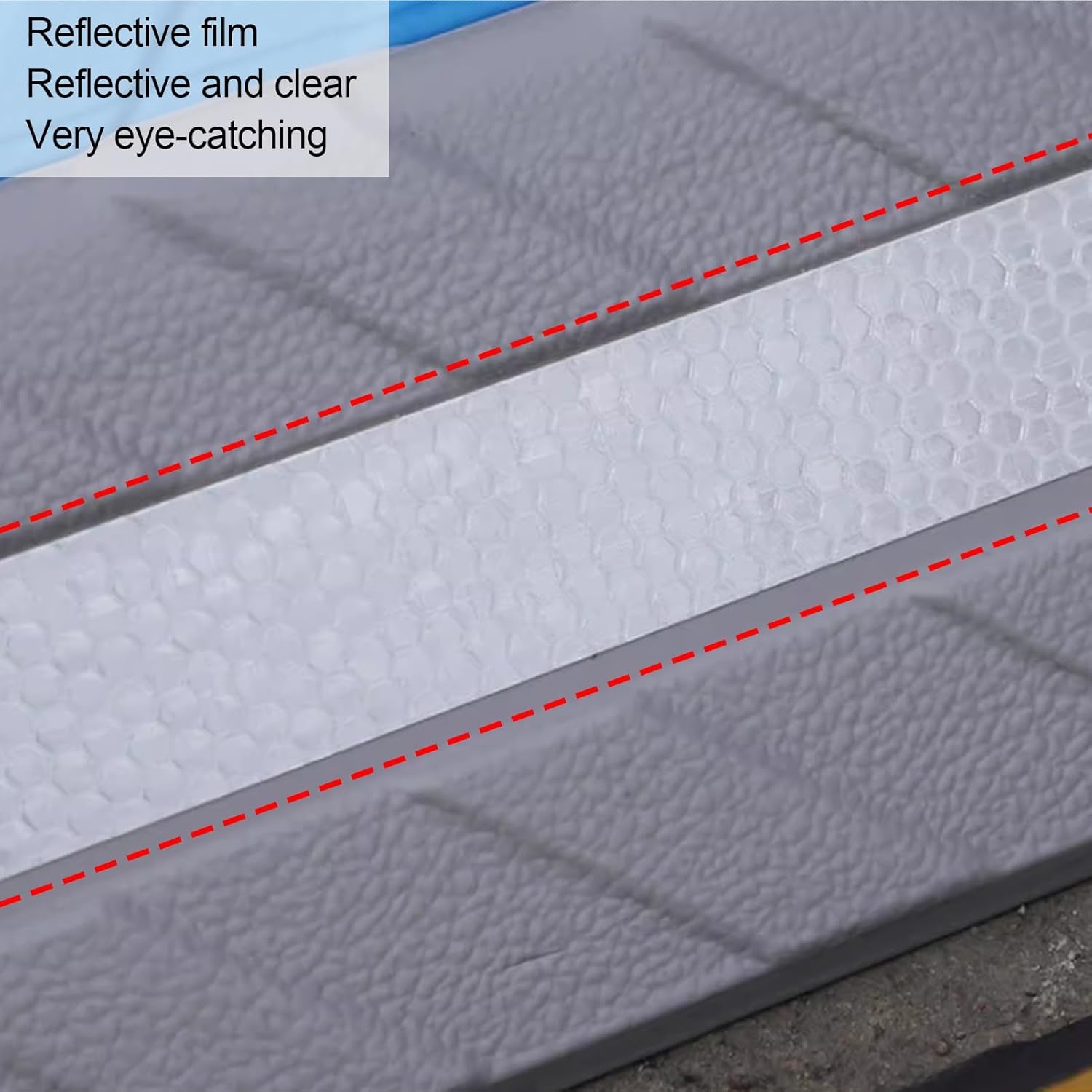 Parking Garage Wall Corner Guards, L-Shape Rubber Column Bumpers with Reflective Yellow Strip, 0.3/0.4in Thick, 4pcs Set, Blue Color, Impact-Resistant Safety Solution