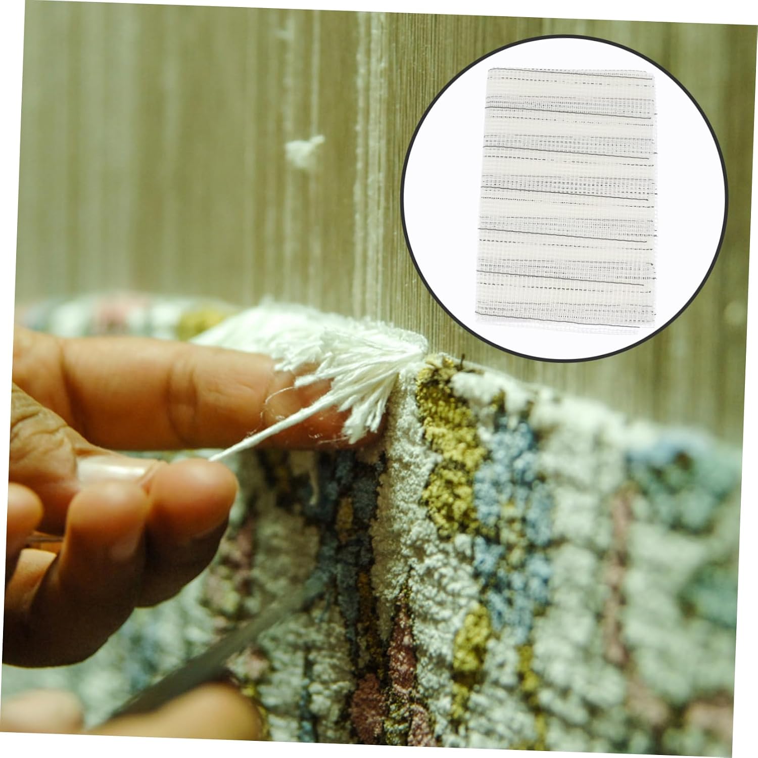 MINAOLULUS Tapestry DIY Mesh Carpet Crochet Supplies Non-Slip Hooking Material for Rug Making for Home Decor and Crafting Projects