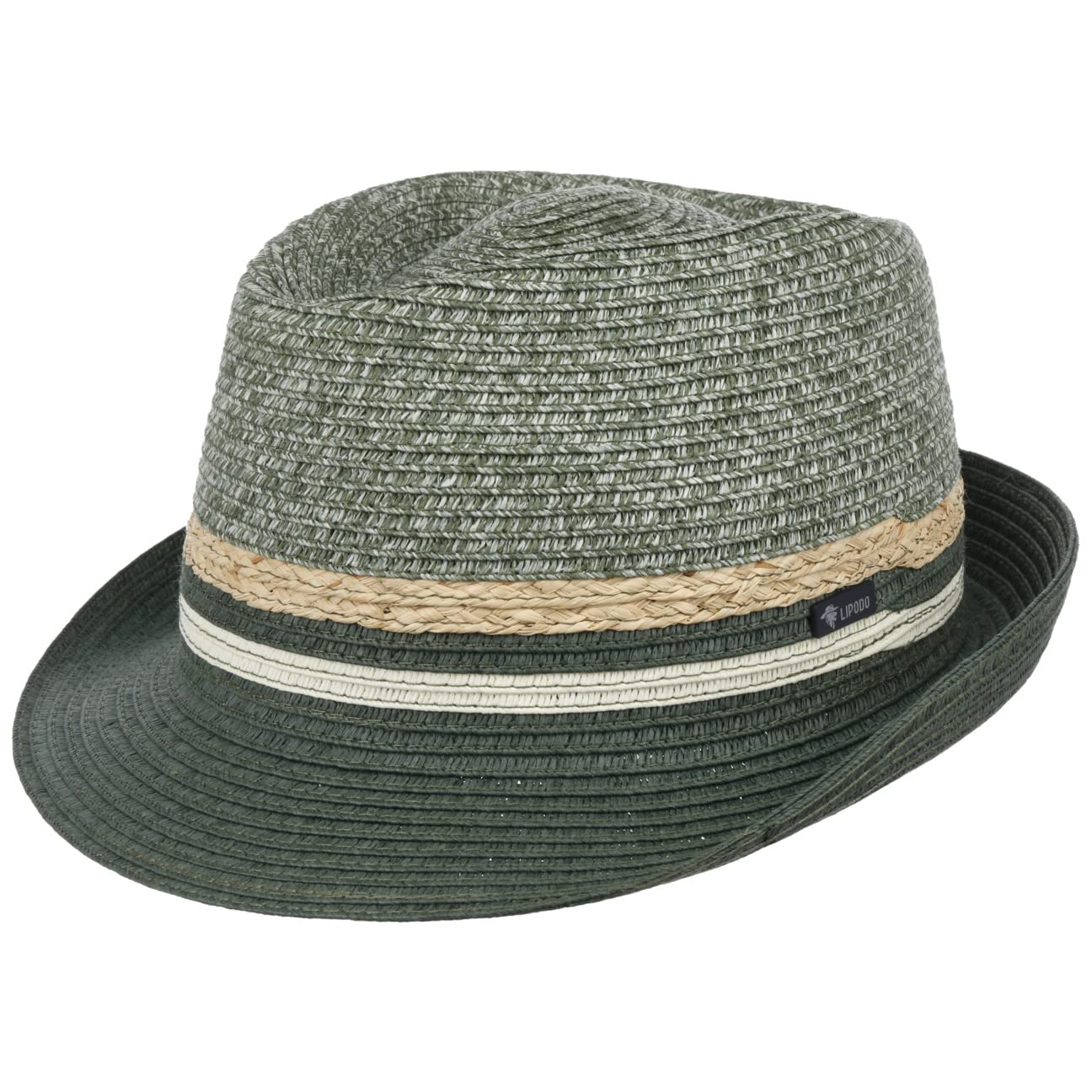 LIPODO Sombrero de Paja Melanto Trilby Mujer/Hombre - Made in Italy para el jardín Sol Playa Primavera/Verano