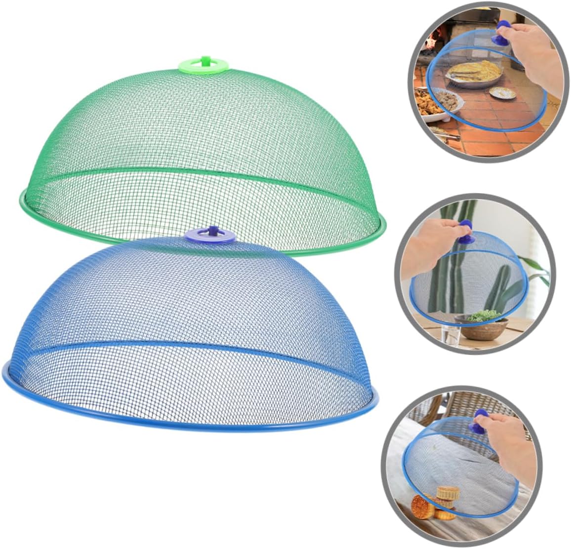 2pcs Iron Mesh Food Tents Dome Plate Covers with Elegant Mesh Design for Picnic Outdoor Dining Versatile Protection for Various Dish