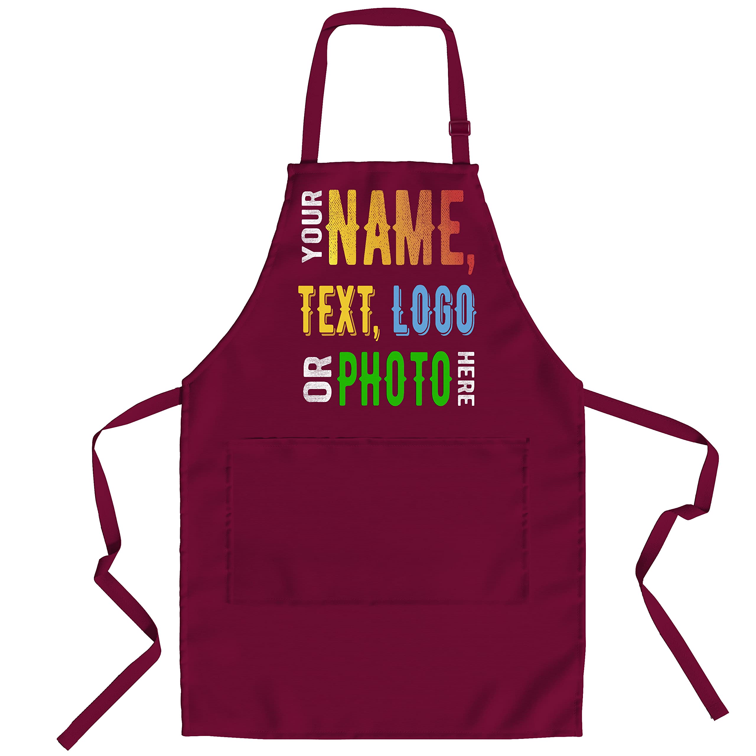 lepni.me Premium Delantales Personalizados Para Mujeres o Para Hombres, Con su Nombre, Foto o Logotipo Regalos Para Parejas Amantes de Barbacoa, Cocina o Dibujo