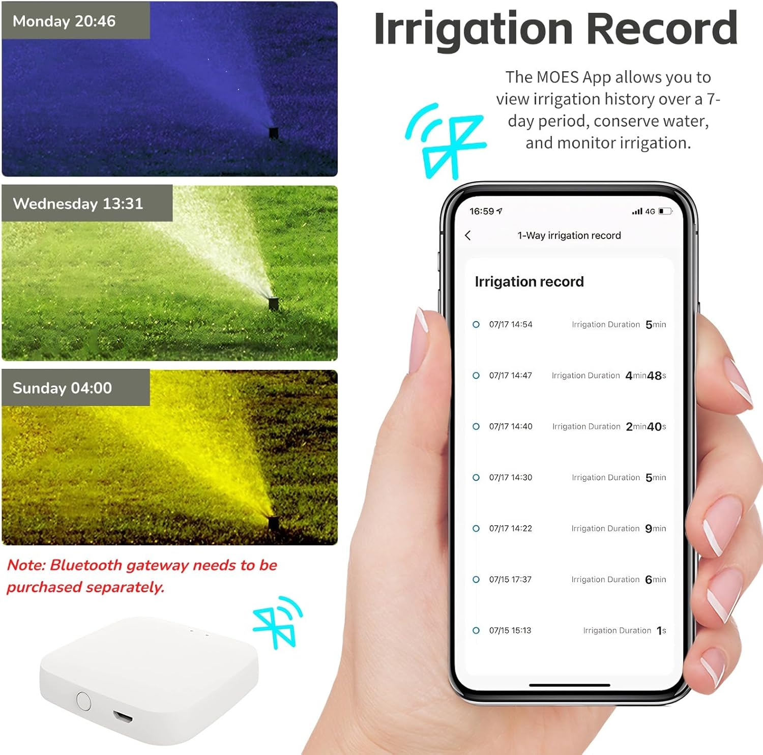 Sprinkler Timer 2 Outlet, Programmable Water Timer for Garden Hose, Hose Timer with Rain Delay/Manual Mode for Automatic Watering System, Watering Irrigation Timer for Outdoor