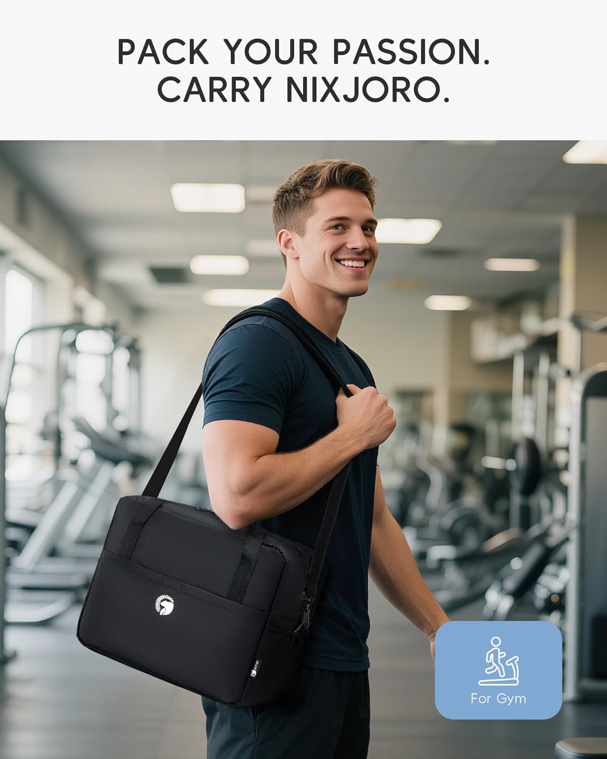Nixjoro 40x30x20 cm Travel Bag with Luggage Scale Duffle Bag Wet Pocket, Lightweight Carry on Weekender Duffel Hospital Bags for Labor, Black - Image 8