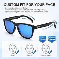Vista 6 de EPHIU Polarized Sports Sunglasses for Men Women No-Slip No-Bounce Grip for Running Cycling Fishing with Mirrored UV400 Lenses