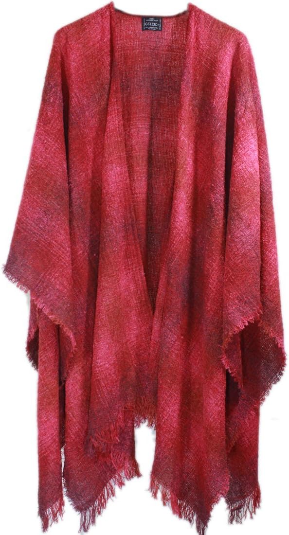 Kerry Woollen Mills Celtic Ruana Long Shawl Irish Wool Lambswool