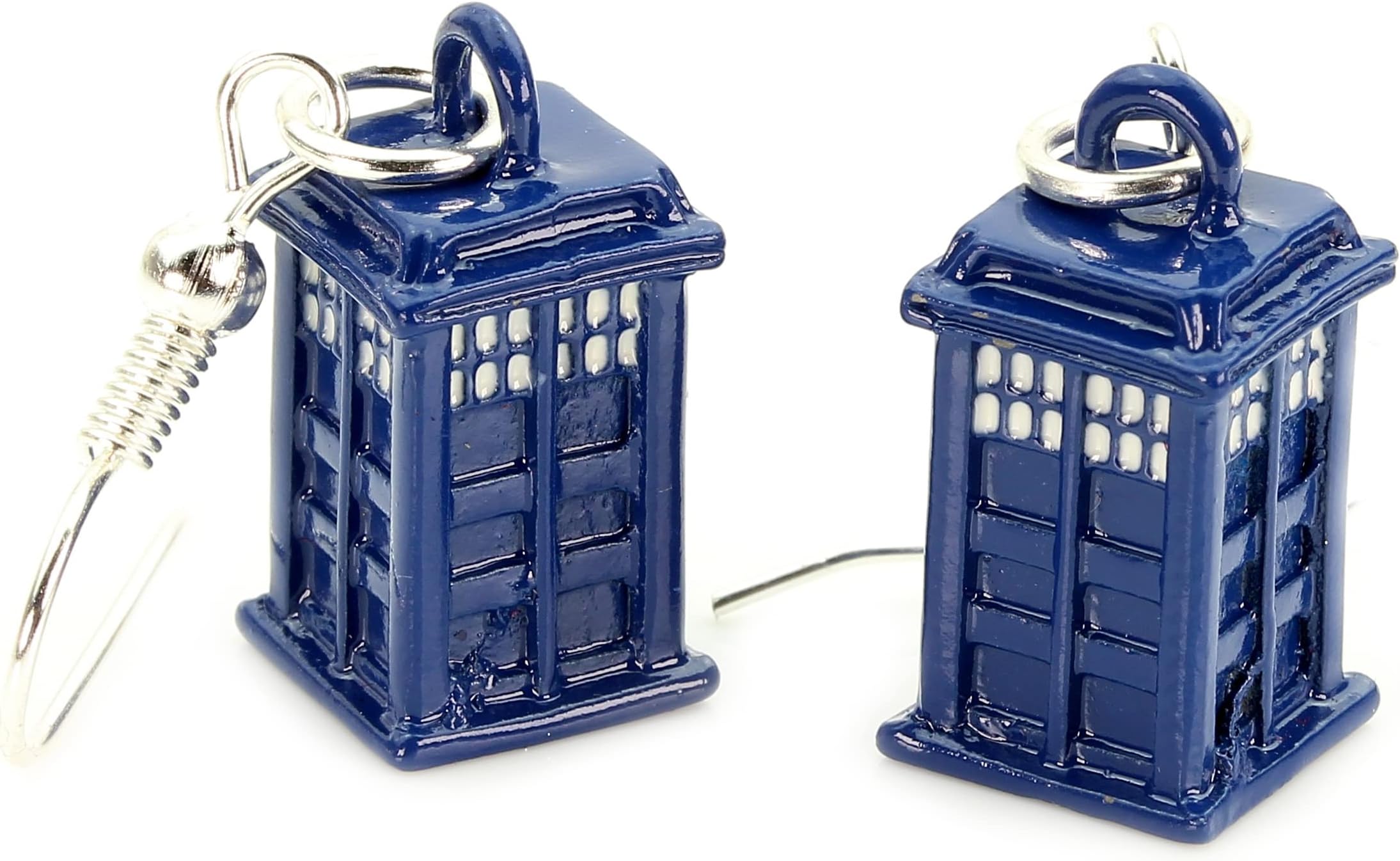 TIME TRAVELLER Phone Box Charm Dangle Earrings on Gift Card