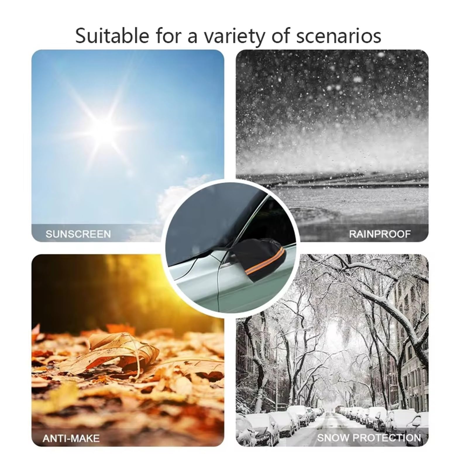 Autoscheiben Sonnenschutz Universal Auto Windschutzscheibe Schnee Abdeckung Outdoor Auto Abdeckung Sonnenschutz wasserdichte Oxford Tuch Sonnenschirm Schnee