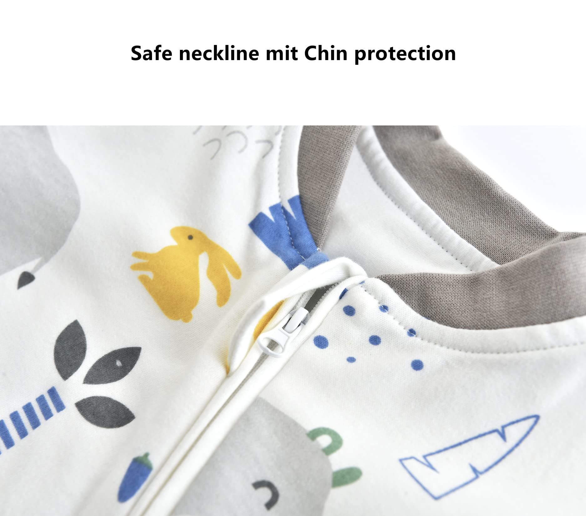 Chilsuessy Saco de dormir para bebé con perneras, 1,5 tog, para todo el año, algodón, manga larga, saco de dormir con perneras, para niños y niñas